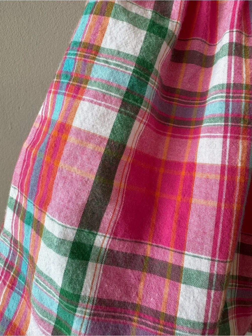 Ralph Lauren Baby Girls Pink Plaid Ruffled Wrap Dress & Bloomers Set 6 Months
